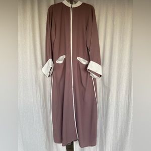 Open front Abaya with clip buttons Dusty Mauve